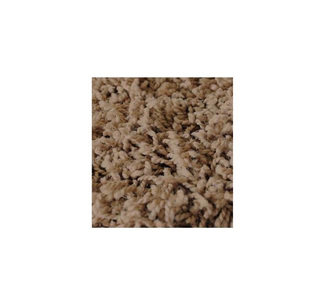 שטיח שאגי עגול חום בהיר - buycarpet
