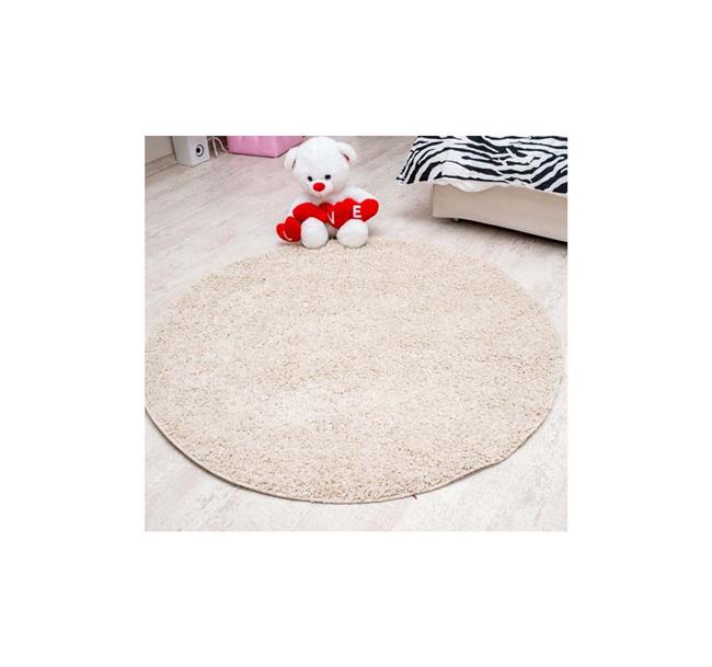שטיח שאגי עגול בז' - buycarpet