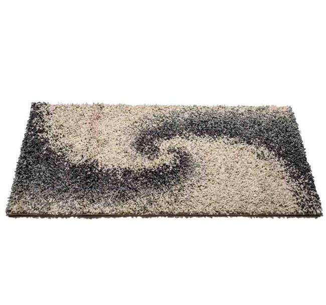שטיח שאגי מעוצב אפור קרם - buycarpet