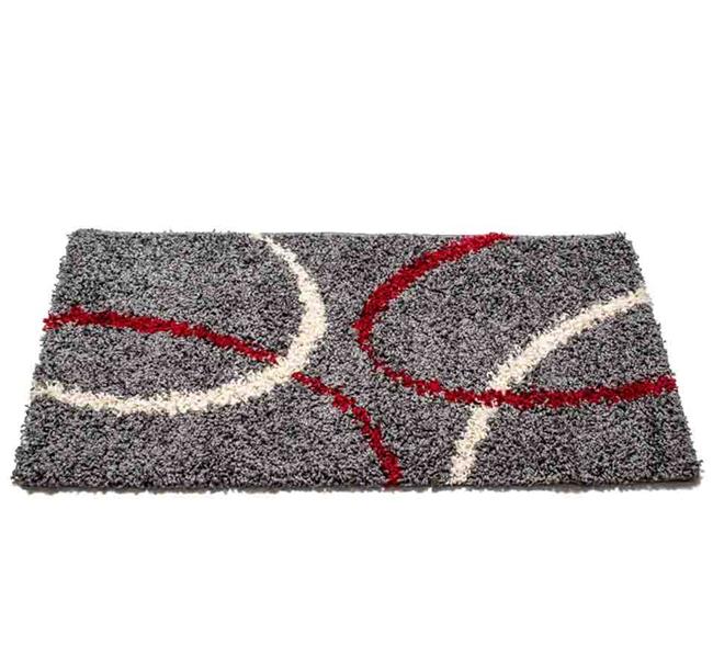 שטיח שאגי מעוצב אפור אדום - buycarpet
