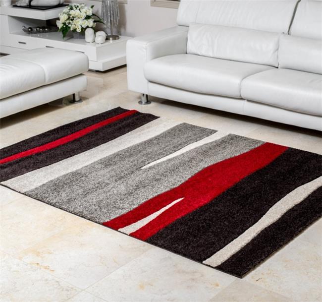 שטיח אבסטרקטי אדום אפור - buycarpet