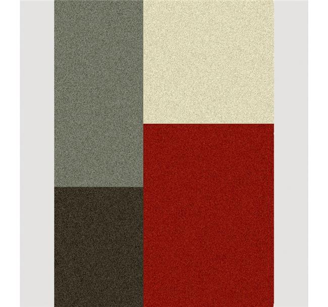 שטיח מלבנים אדום אפור - buycarpet