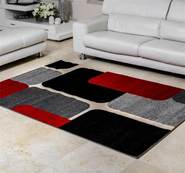 שטיח ריאליטי מלבנים אפור שחור - buycarpet