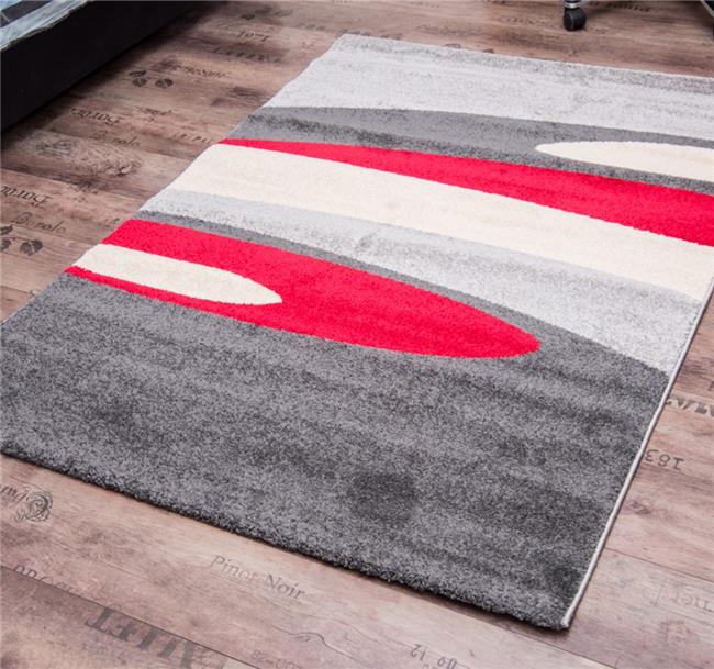 שטיח ריאליטי גלים אפור אדום - buycarpet