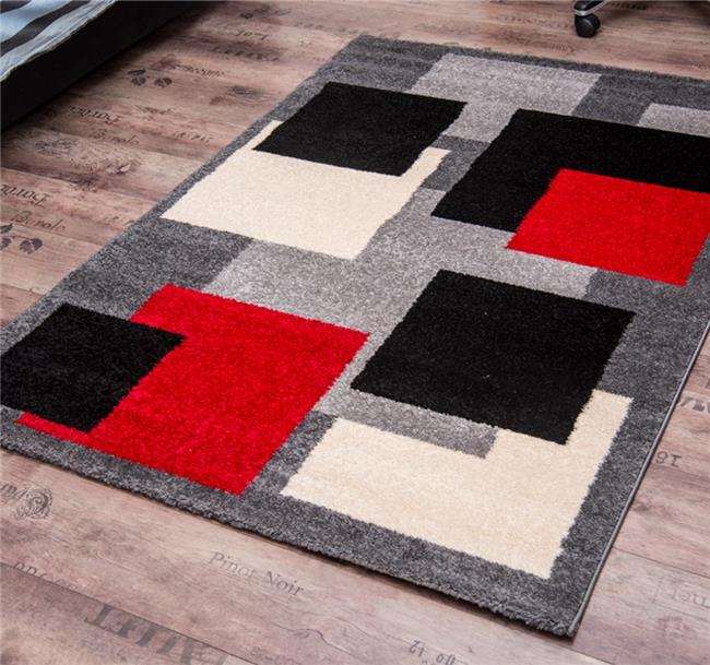 שטיח ריאליטי ריבועים שחור אפור - buycarpet