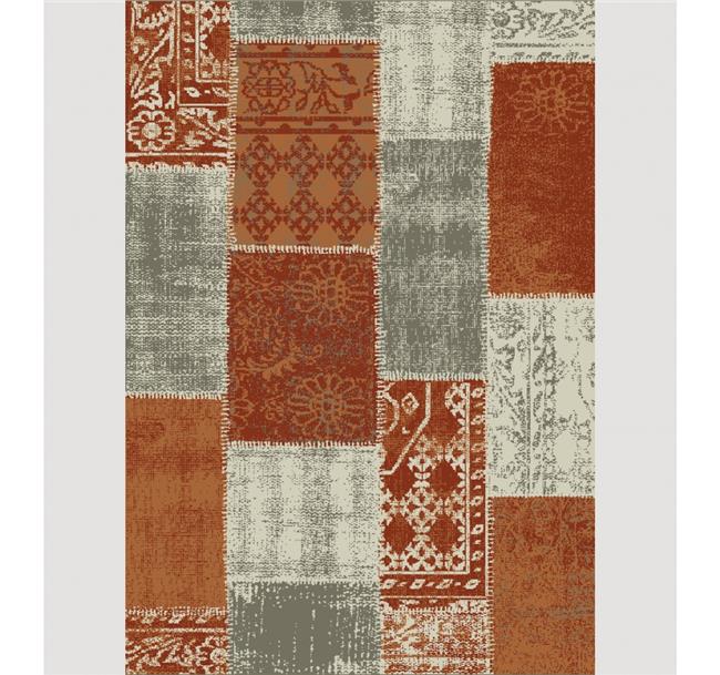 שטיח פאטצ' אפור כתום - buycarpet