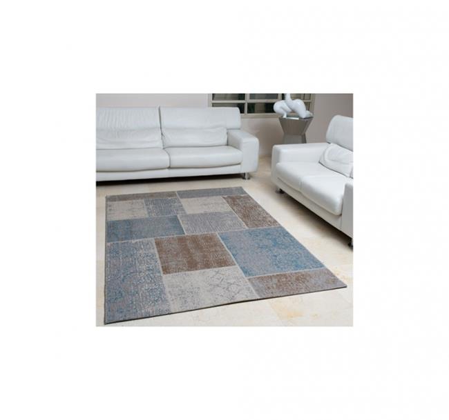 שטיח פאטצ' תכלת חום - buycarpet