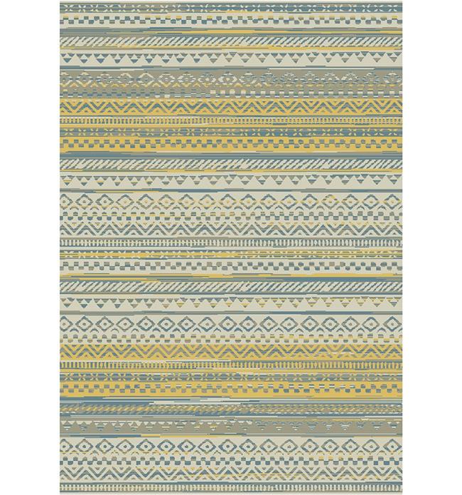 שטיח אתני צהוב כחול - buycarpet