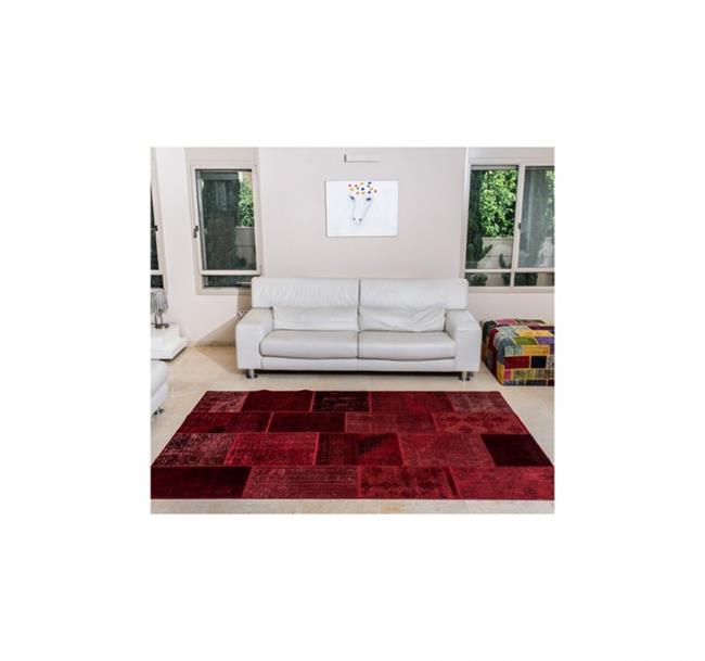 שטיח פאטצ' אדום בעבודת יד - buycarpet