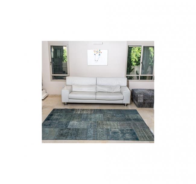 שטיח פאטצ' טורקיז בעבודת יד - buycarpet