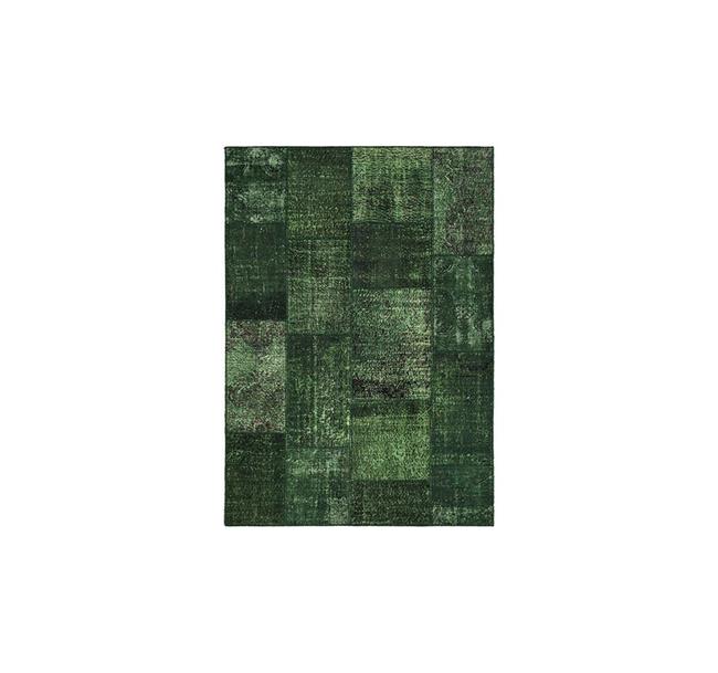 שטיח פאטצ' ירוק כהה בעבודת יד - buycarpet