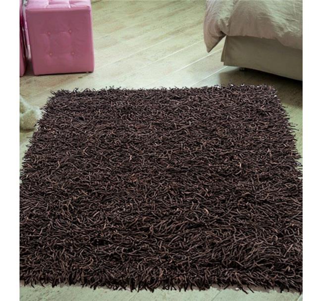 שטיח ספגטי עור חום כהה - buycarpet