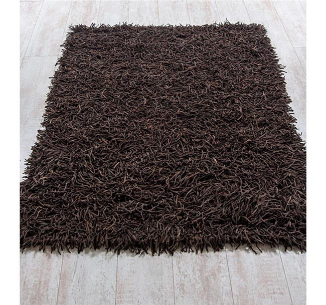 שטיח ספגטי עור חום כהה - buycarpet