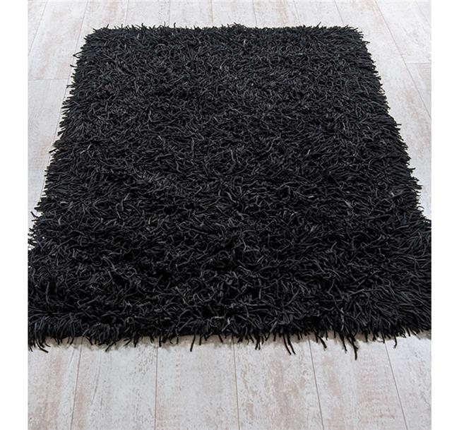 שטיח ספגטי עור שחור - buycarpet
