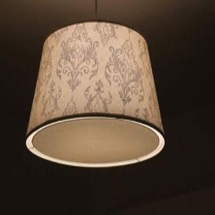 מנורה עם אהיל בד מעוטר - רזיאל תאורה