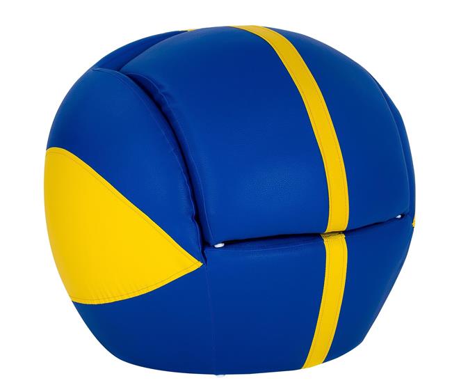 ספה בצורת כדורסל צהוב כחול - קוקולה