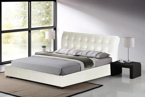מיטה זוגית לבנה LUCIANO - עודפים - Garox