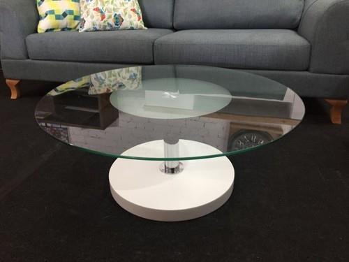 שולחן מזכוכית דגם FENDI white - Garox
