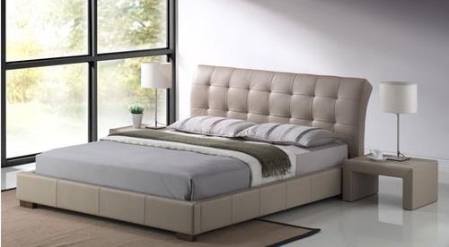 מיטה זוגית מרופדת דגם LUCIANO מוקה - Garox