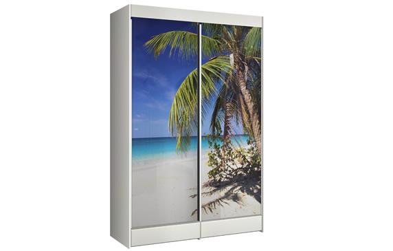 ארון הזזה 2 דלתות חוף ים - בית אלי - אולם תצוגה לרהיטים
