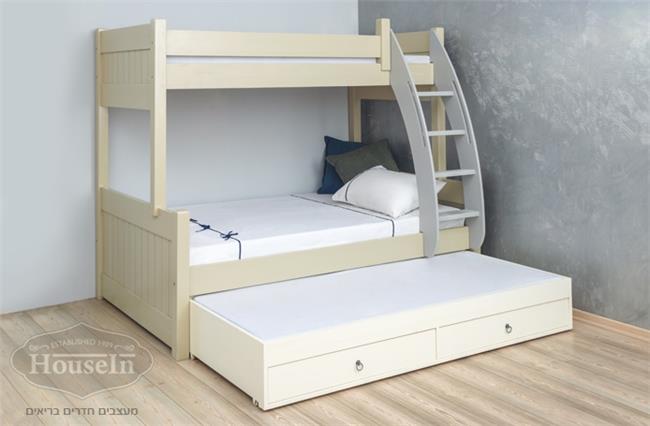מיטת קומותיים וחצי לילדים - HouseIn