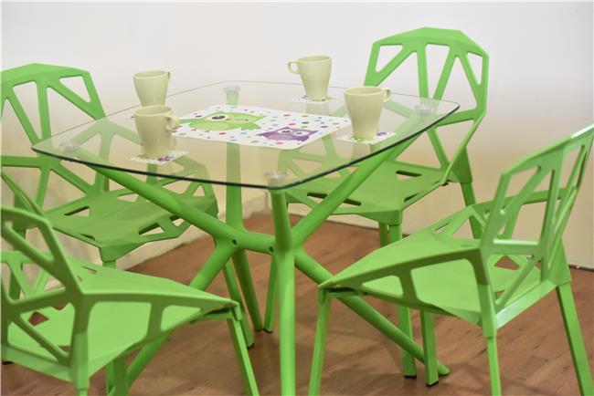 שולחן דגם גיל - ירוק - מסובין