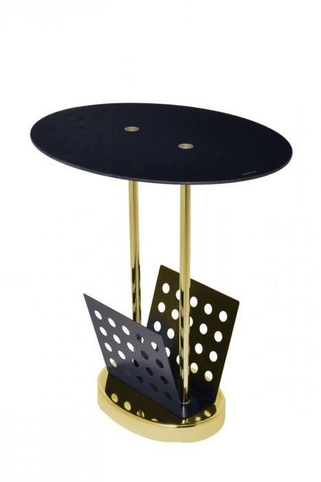 שולחן צד ומעמד למגזינים זהב - Besto
