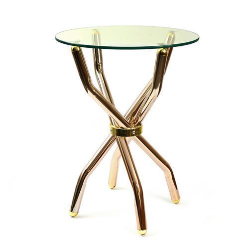 שולחן צד עגול זהב X157SG - Besto