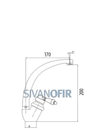 ברז פרח דולפין קצר 1419 SR - טאגור סנטר