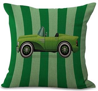 כרית נוי מכונית ירוקה - רהיטי עינבל