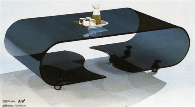 שולחן סלון זכוכית על גלגלים - Green house