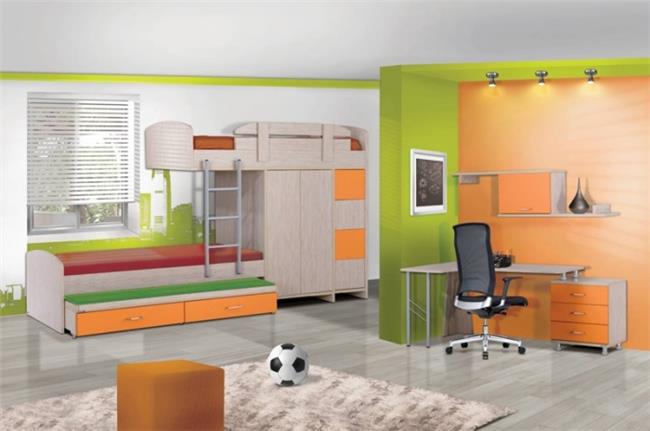 חדר ילדים כולל מיטת קומותיים סנדי - Green house