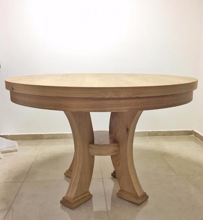 שולחן עגול עץ אלון - Green house