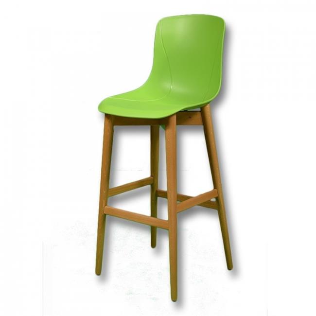 כסא בר יונתן רגל קונוס מעץ - Green house