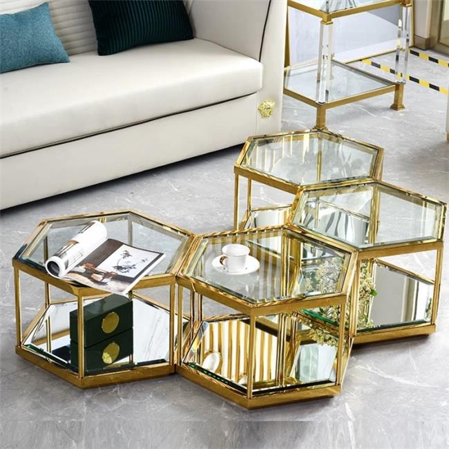 שולחן סלוני מעוצב מנירוסטה מודולארי - רהיטי עטרת