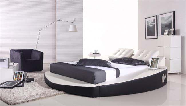 מיטה זוגית עגולה דגם A066-1 with speaker - רהיטי עטרת