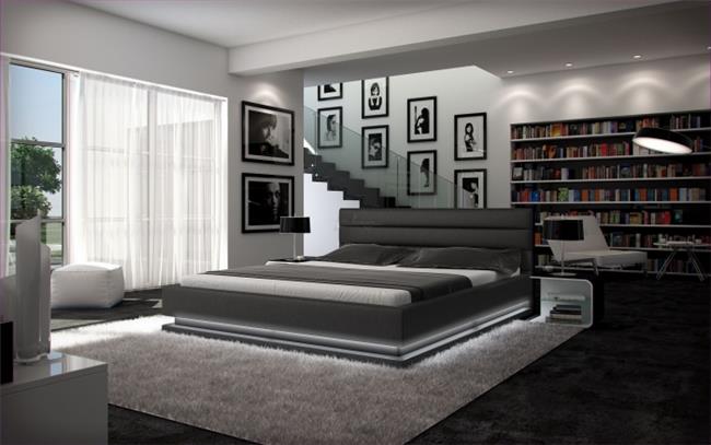 מיטה זוגית דגם A507 black - רהיטי עטרת