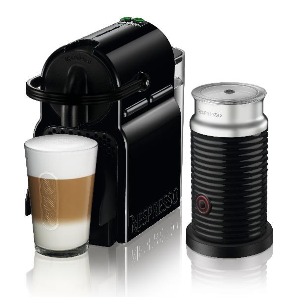 מכונת קפה NESPRESSO איניסייה בצבע שחור דגם D40 כולל מקציף חלב אירוצ'ינו - חשמל נטו