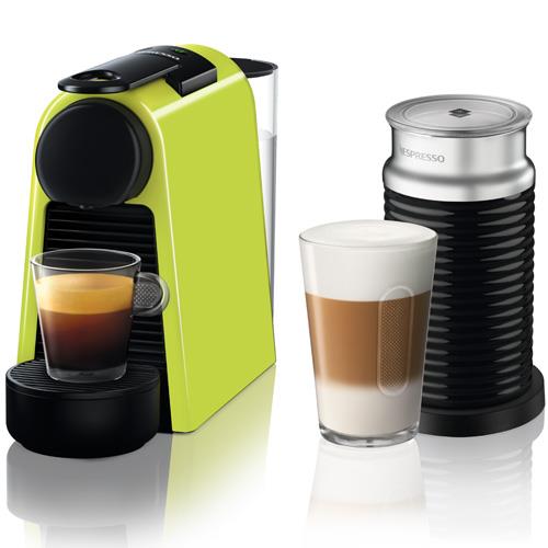 מכונת קפה NESPRESS ESSENZA MINI אסנזה מיני בצבע ירוק דגם D30 כולל מקציף חלב ארוצ'ינו - חשמל נטו