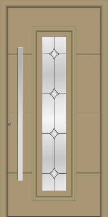 דלת כניסה דגם 1121-RAL-1019 - טקני דור