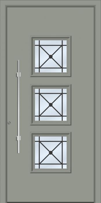 דלת כניסה דגם 1140-RAL-7042 - טקני דור