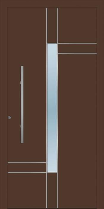 דלת כניסה 1410-RAL-8014 - טקני דור