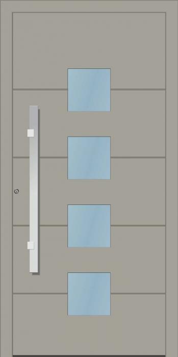 דלת כניסה 1160-RAL-7030 - טקני דור