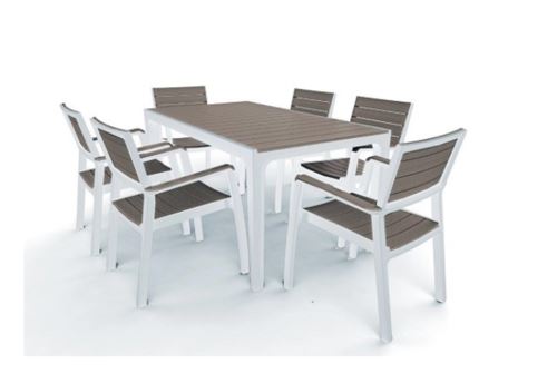 שולחן הרמוני + 6 כסאות - GARDENSALE