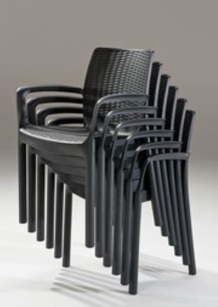 6 כסאות באלי פלסטיק - GARDENSALE