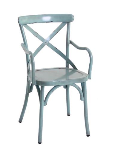 כיסא אלומיניום דגם וינטג' עם ידיות - GARDENSALE