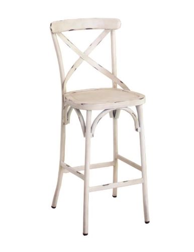 כיסא בר מאלומיניום דגם וינטג' - GARDENSALE