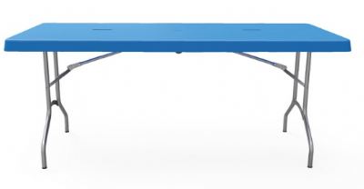שולחן פלסטיק מתקפל עם פתח לשימשיה - GARDENSALE