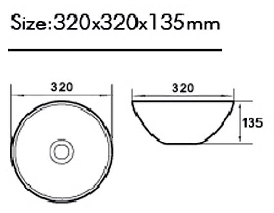 כיור אמבטיה מונח GA 2056 - א. ארונות אמבטיה מעוצבים