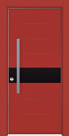 דלת שריונית 8004 אדומה - אינטרי-דור דלתות פנים וחוץ